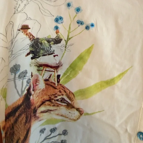 Desigual Multicolor Nature Print Blouse - Picture 7 of 9